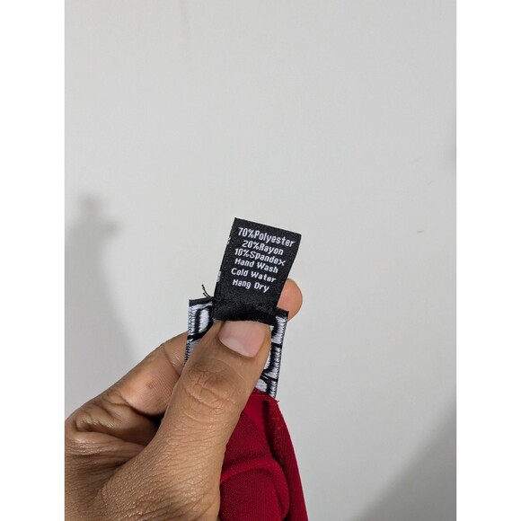 Clara Sun Woo Womens Red Long Sleeve Boat Neck Top Sz XL Mature Mob Wife Modest - Picture 4 of 8